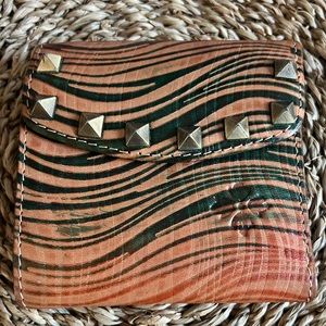 Patricia Nash bi-fold studded leather wallet